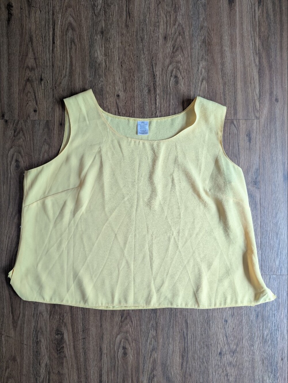 Simple Yellow Tank Top Sz 24W